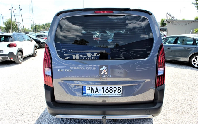 Peugeot Rifter cena 97900 przebieg: 27000, rok produkcji 2021 z Czarna Woda małe 436